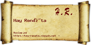 Hay Renáta névjegykártya